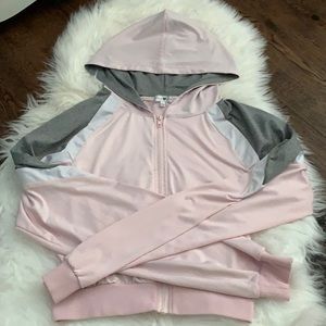 Hooded, Slightly Cropped Athletic Zip up